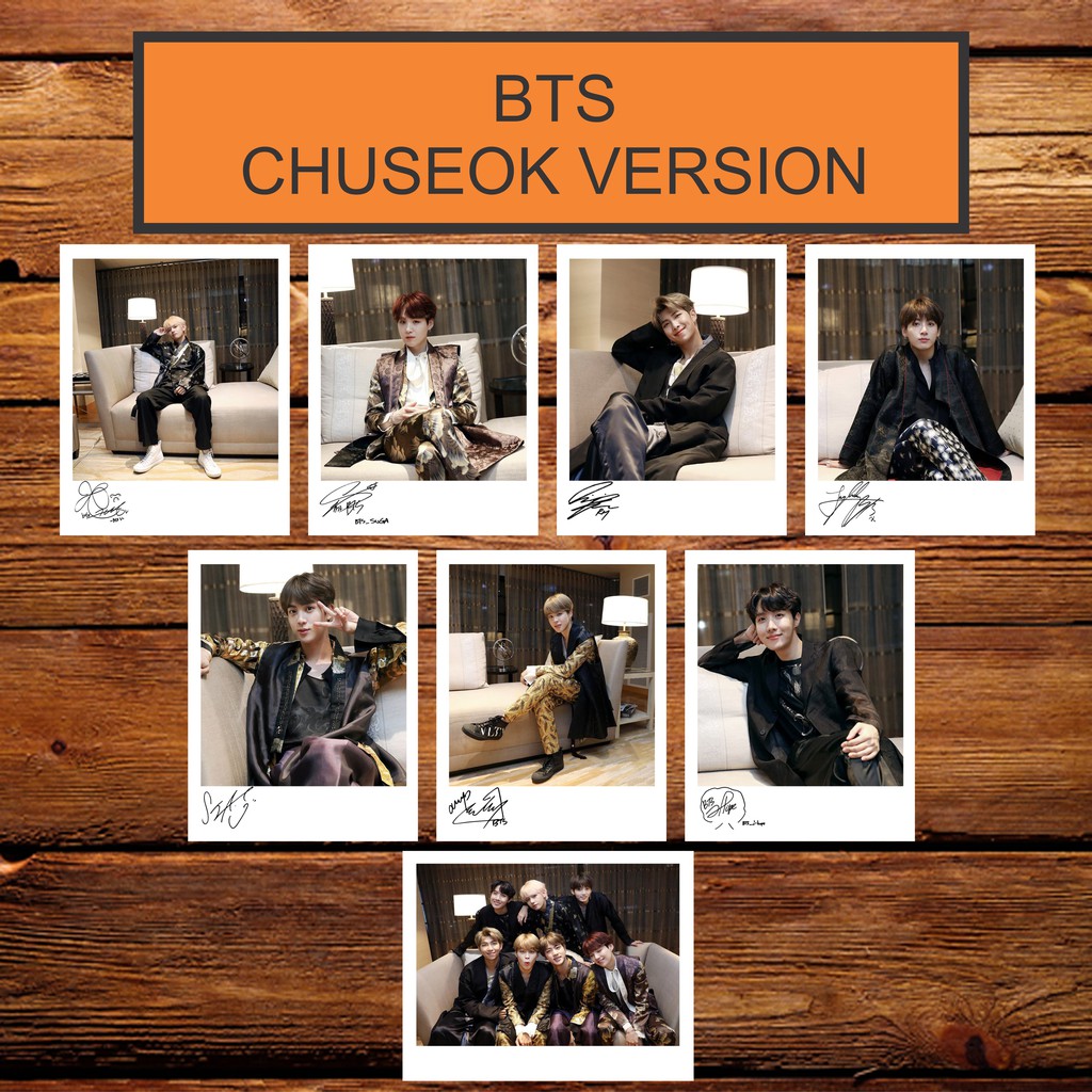 BTS CHUSEOK 2018 SIGNED KPOP POLAROID