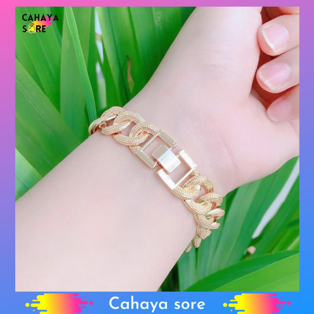 Gelang Xuping Gold Gelang Tangan Dewasa Rantai Permata Cantik G88