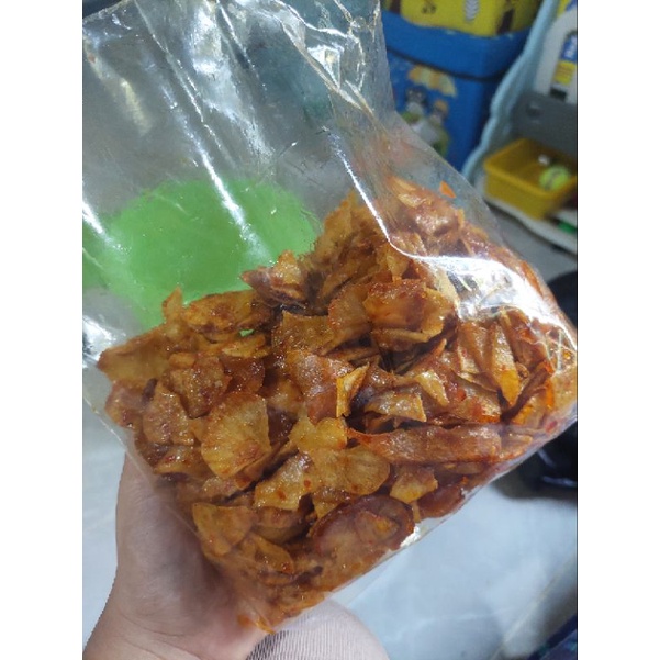 

keripik singkong pedas 100% cabe segar
