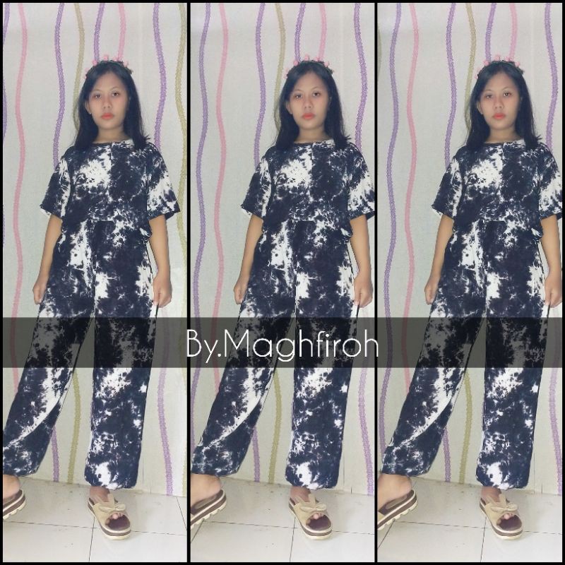 TERMURAAAHHHH SETELAN TIE DYE/PIYAMA TIE DYE/ONE SET TIE DYE LENGAN PENDEK