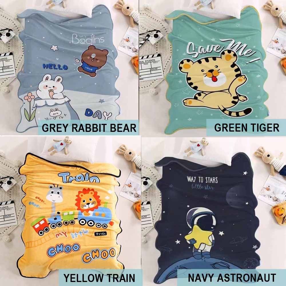 Selimut Anak Bayi Bulu Halus Lembut Bedcover Motif