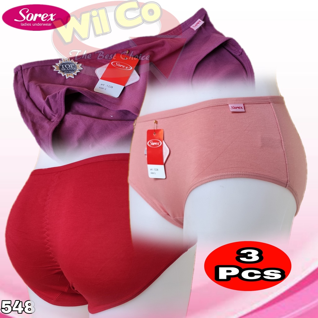 K548T - (HARGA PER 3 PCS) CELANA DALAM WANITA PAKAIAN WANITA PAKAIAN DALAM SOREX MULTI COLOR SIZE M - XXL