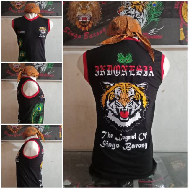Kaos Polos Bordir  Singlet reog bordir / Kaos Singlet Reog Dewasa( bisa bayar di tempat) COD