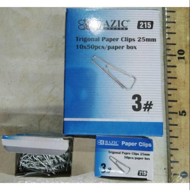 

Triagonal paper clips klip kertas segitiga 25 mm 50 pcs kepit kertas besi basic 215 murah ptk jkt