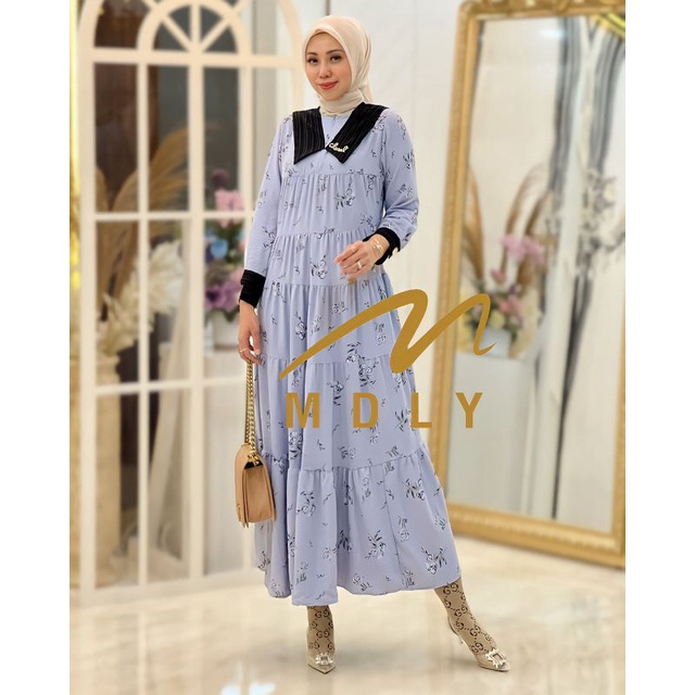 Gamis Dress Wanita Terbaru FLeura Midi Dress by Mdly 3214