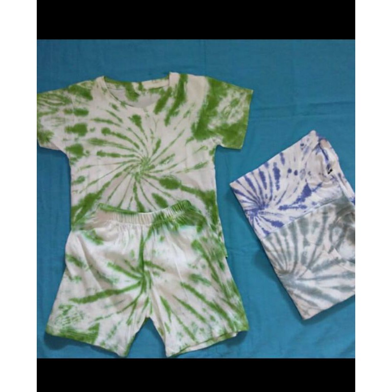 one set tie dye anak cewe cowo