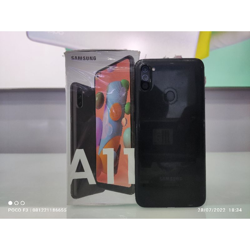 Samsung A11 3/32 FULLSET AMAN HP SECOND RAM 3 ROM 32 GB