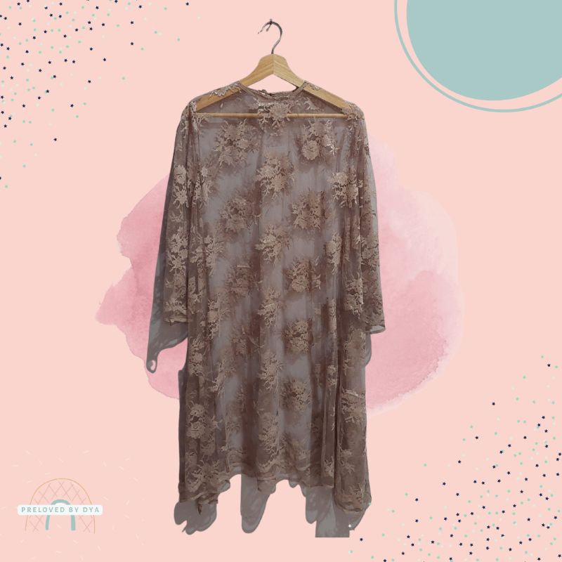 Brokat Midi Dress - Dusty Pink