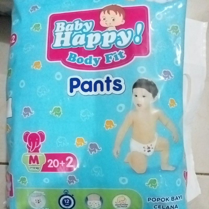 Popok Baby Happy M isi 20+2 type celana