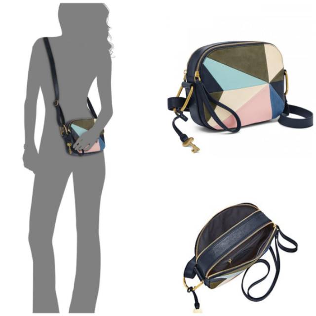 FOSSIL Elle Crossbody Light Patchwork bag