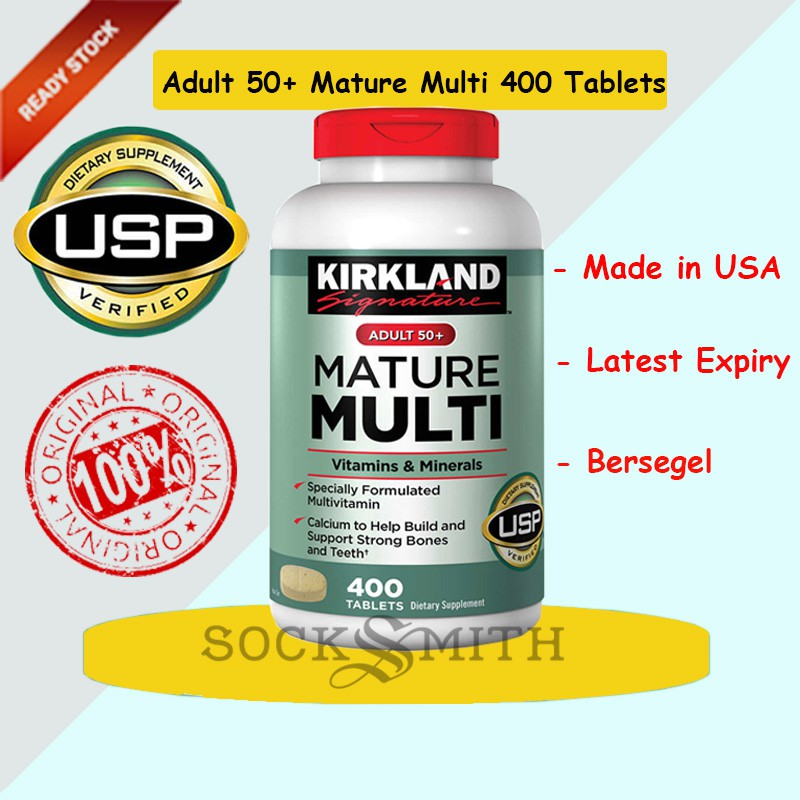 Kirkland Adult 50+ Mature Multi Vitamins & Minerals 400 Tablets