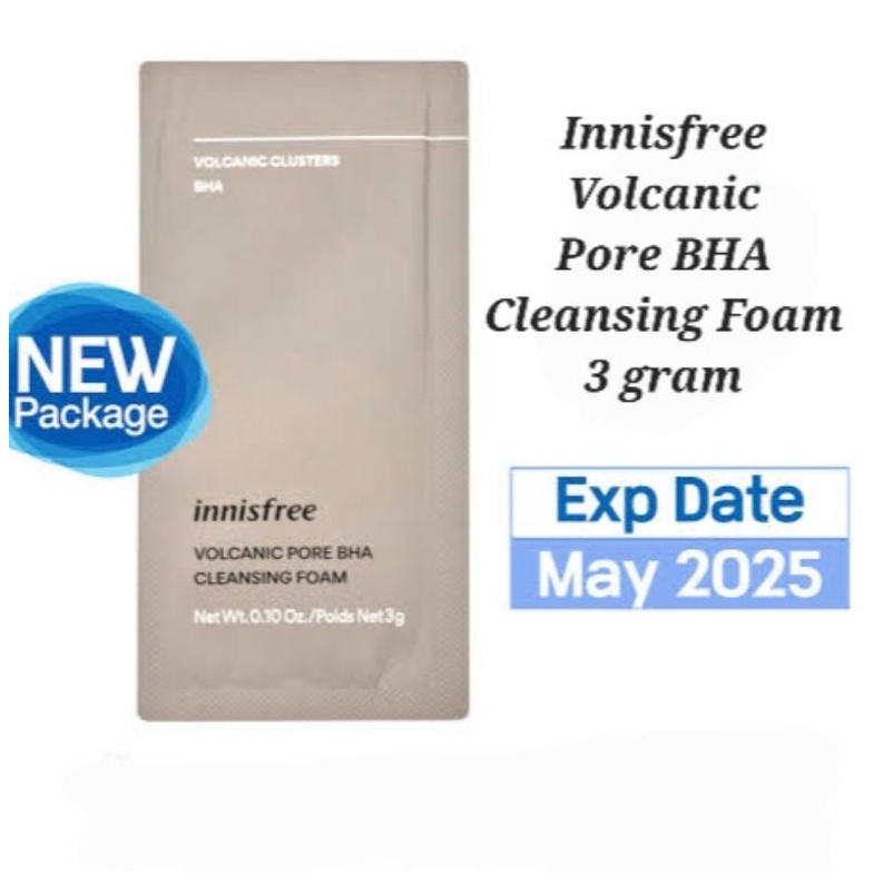 INNISFREE VOLCANIC PORE BHA CLEANSING FOAM 3g