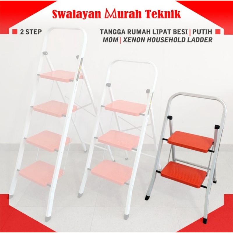 Jual TANGGA RUMAH BESI LIPAT 2 STEP XENON MOM 2S HOUSE HOLD LADDER ...