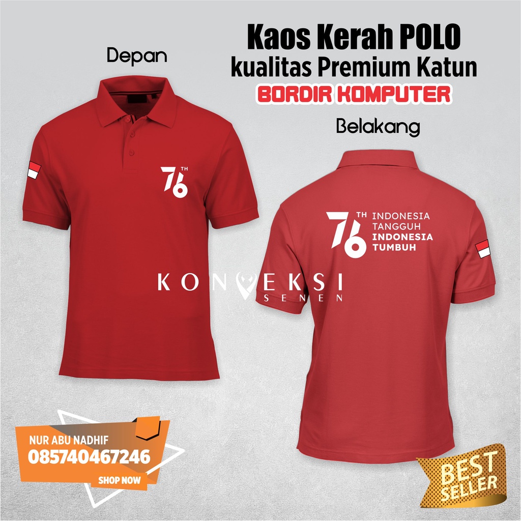 kaos indonesia 76 | kaos polo katun