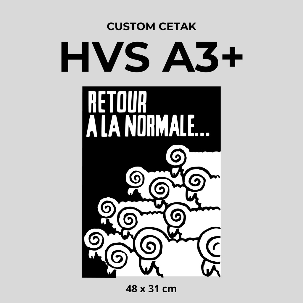 

Cetak A3+ HVS 80gsm / HVS 100gsm Custom Desain tanpa minimal order