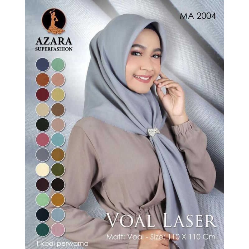 JILBAB SEGI 4 VOAL LASER AZARA