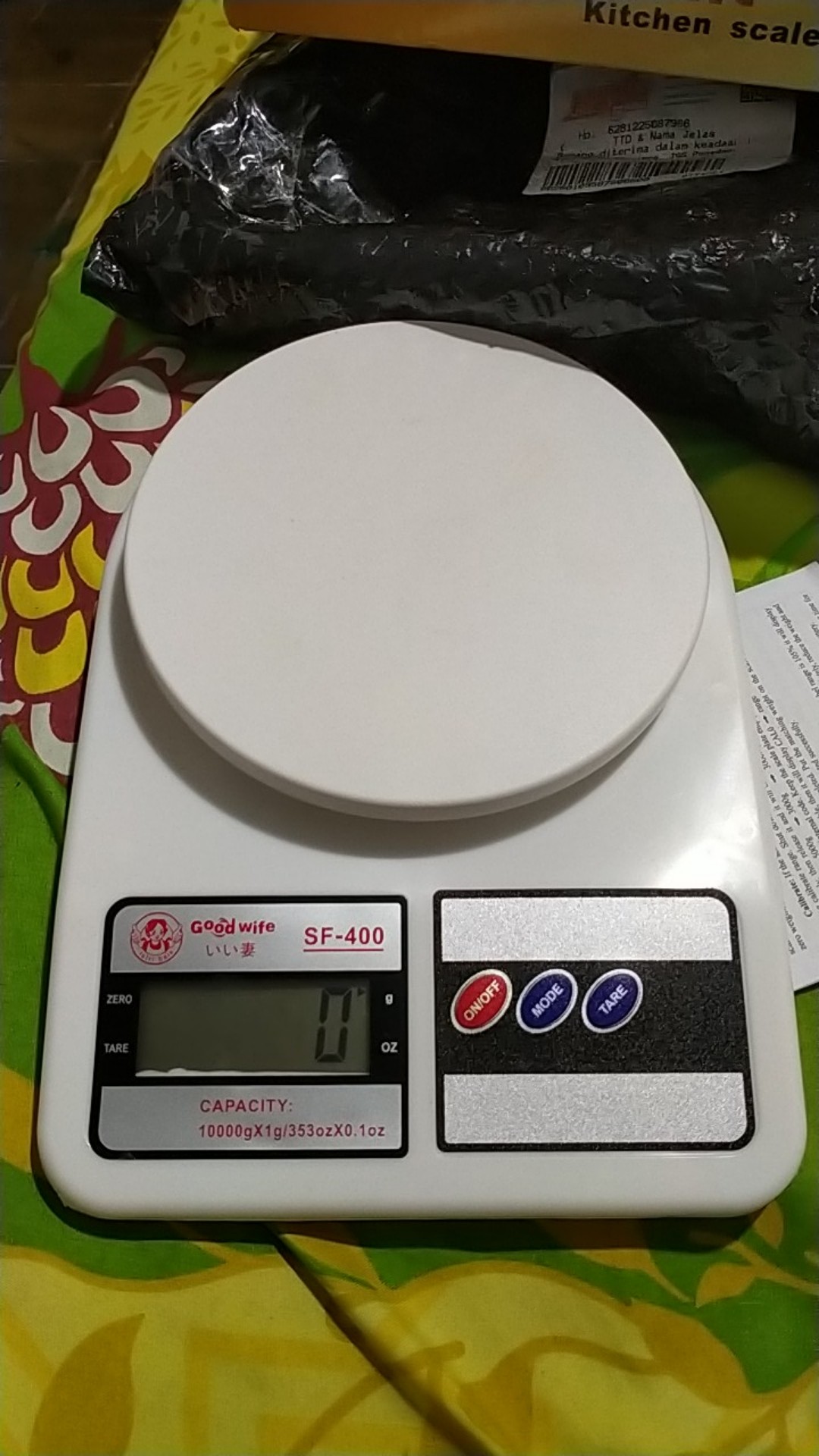 Timbangan Dapur Kue Masak Ada Mangkoknya Berat 5 Kg Ketelitian 1 Gram Siap Pakai