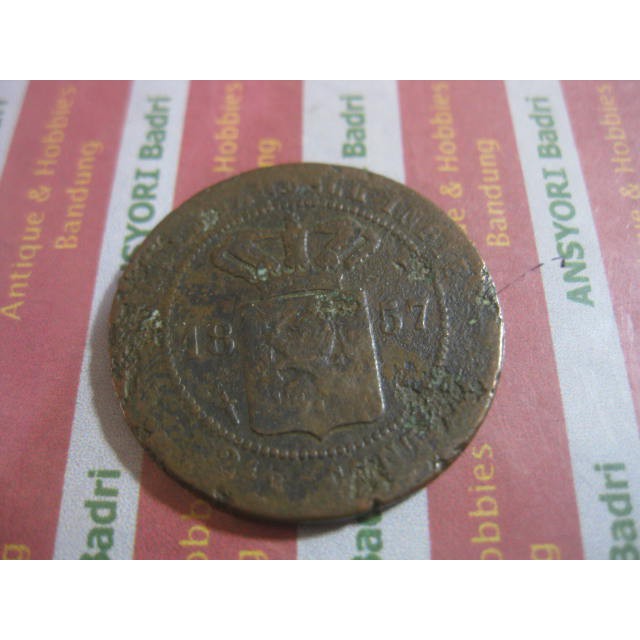 Koin Benggol 2.5 Cent 1857 Nederlansch Indie Iklan G303