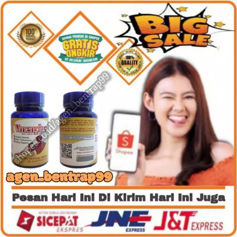 VMENPLUS - Kapsul Herbal Penambah Stamina Pria Atasi Ejakulasi-Dini - VMEN PLUS