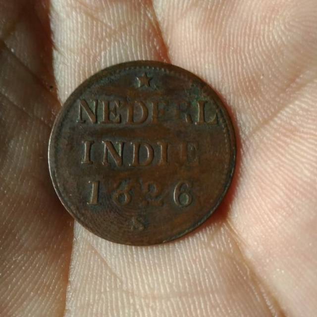 Uang kuno Koin tembaga NEDERL INDIE tahun 1826