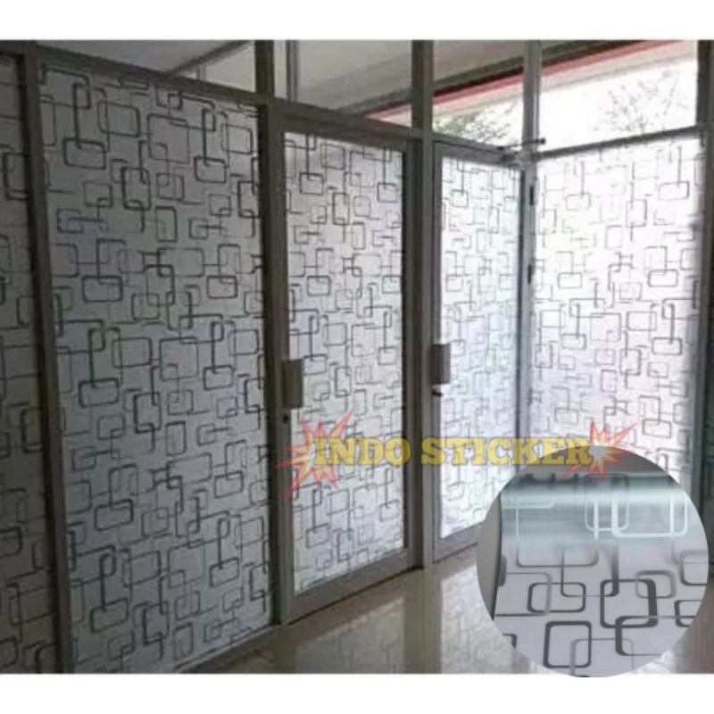 STIKER KACA FILM SANBLAS STICKER KACA JENDELA RUMAH GEDUNG RUKO MOTIF MINIMALIS