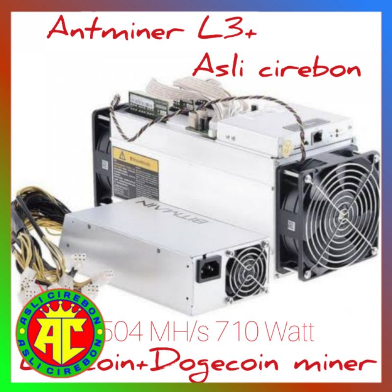 Asic Antminer L3+ Mesin Mining (+PSU)