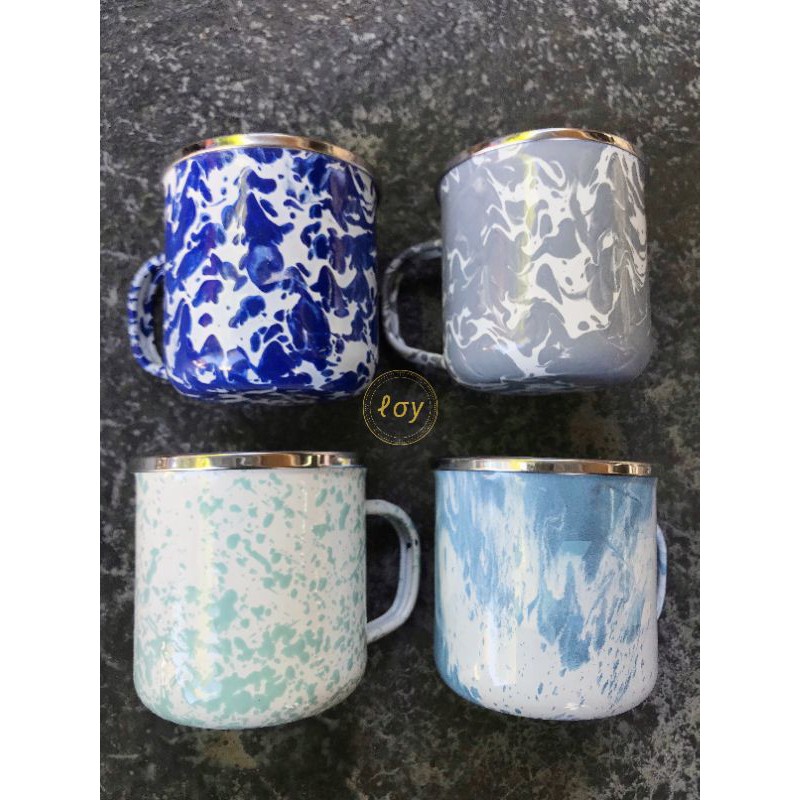 CANGKIR ENAMEL MUG ENAMEL GELAS ENAMEL GELAS KOPI GELAS BLIRIK CANGKIR JADUL GELAS TIE DYE