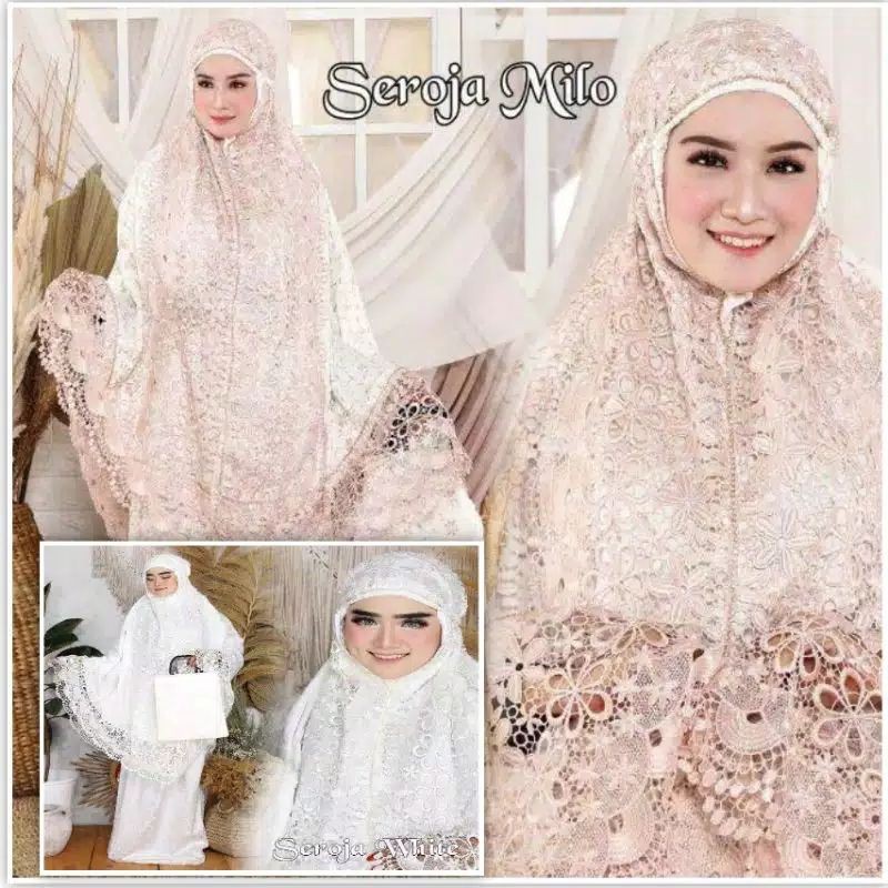 mukena renda bordir mukena dewasa semi sutra