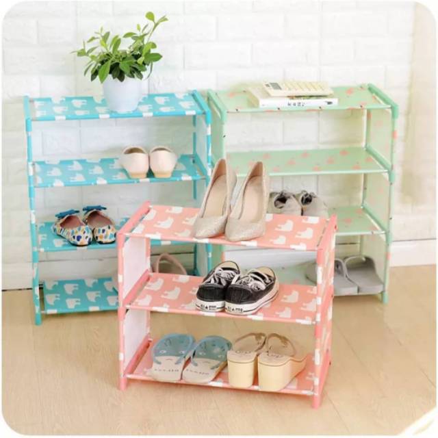 RAK SEPATU 4 SUSUN/ RAK KAIN/ RAK LUCU/ RAK UNIK/ RAK MINI/ RAK SENDAL/ RAK ANAK KOSAN/ RAK DEKOR