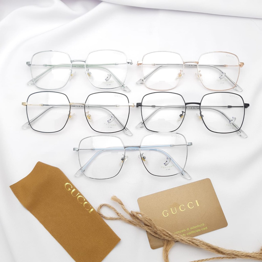 [GRATIS ONGKIR] Frame Gucci - Frame Kacamata Anti Radiasi Wanita Gucci