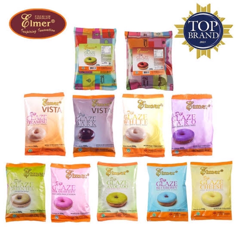 

Elmer DIP GLAZE 200gr (SACHET) Topping Donat Coklat Lumer