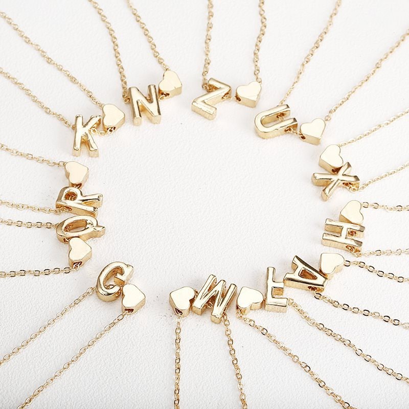 OVERFLOWS.ID [A-T] Part 1 Kalung Rantai Huruf Abjad A-Z Choker Model Simple Ala Korea