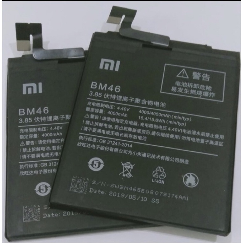 Baterai Batre Xiaomi Redmi Noe 3 Pro Bm46 Original