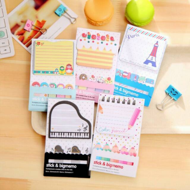 

STICK NOTE & STICK MARKER EIFFEL,PIANO,PENSIL,DLL