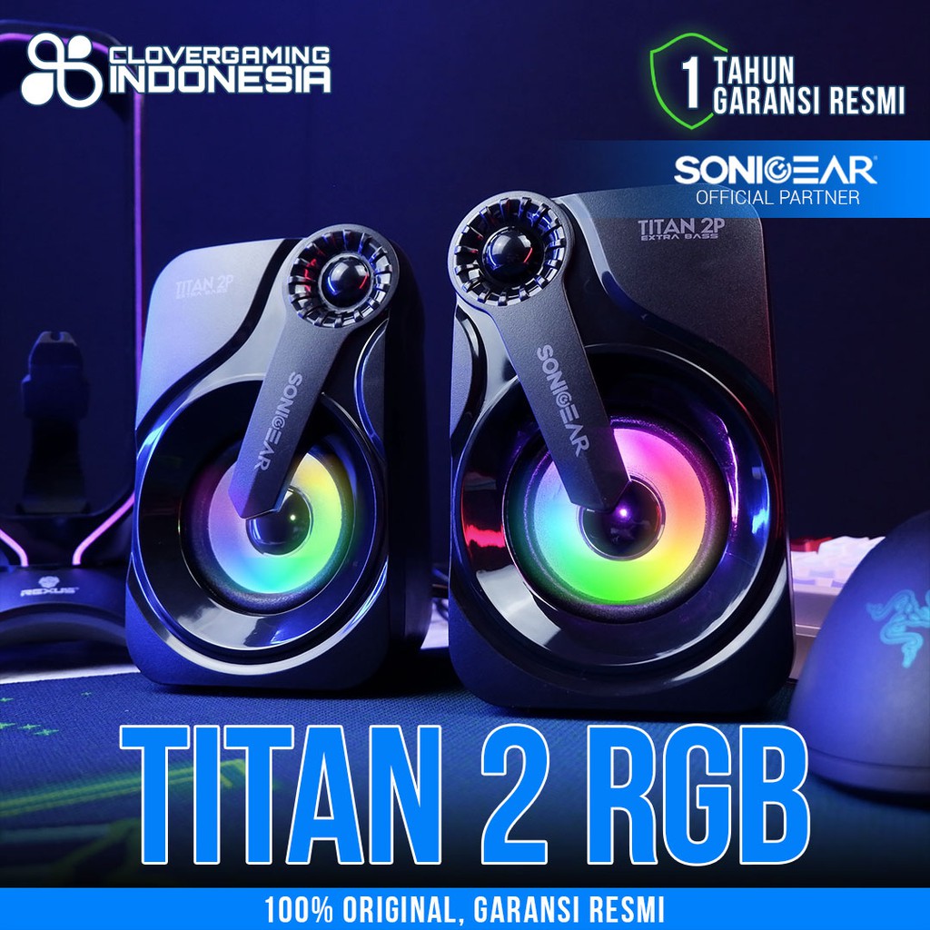 SonicGear Titan 2 RGB Gaming Speaker System With Huge Bass Titan 2P Passive 2-P