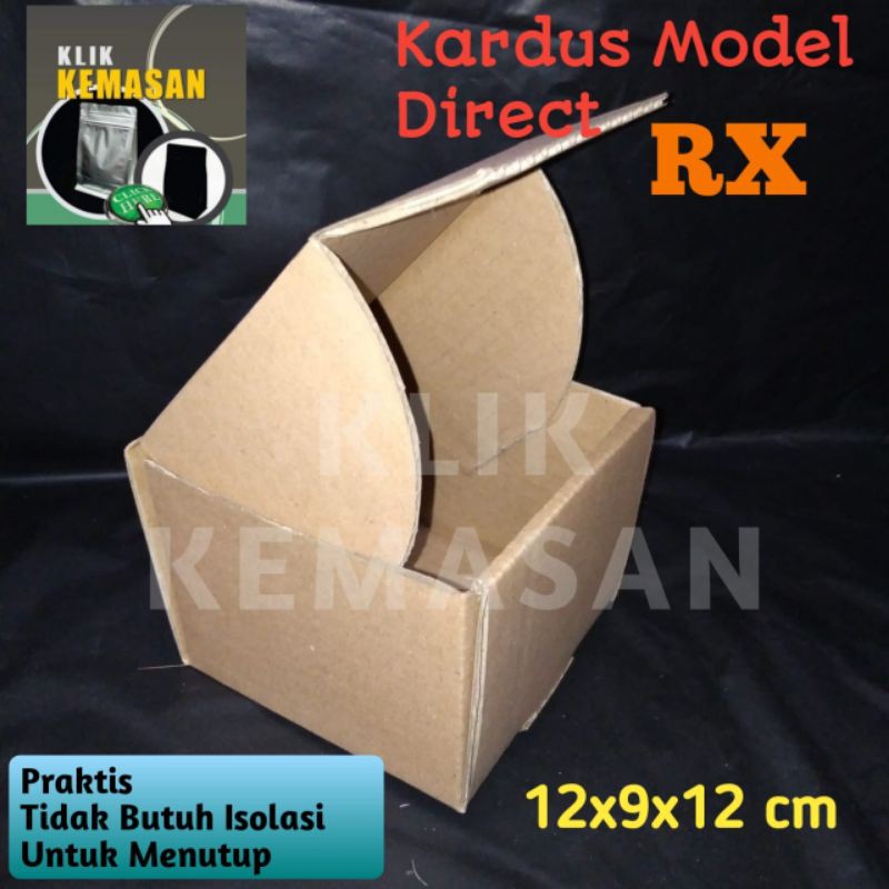 

KOTAK RX COKLAT 12x9x12cm KOTAK BOX DUS KARTON PACKING AKSESORIS