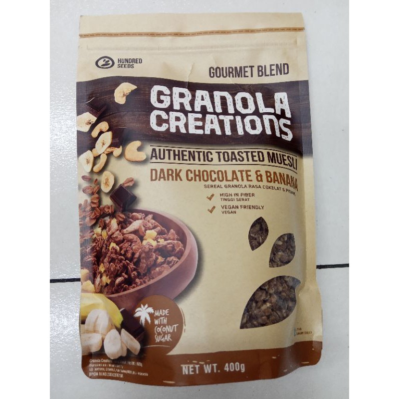 

granola creations dark chocolate banana 400g