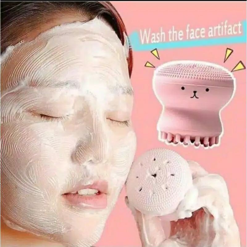 silicone brush cleanser pembersih wajah silikon silicone cleansing brush jellyfish