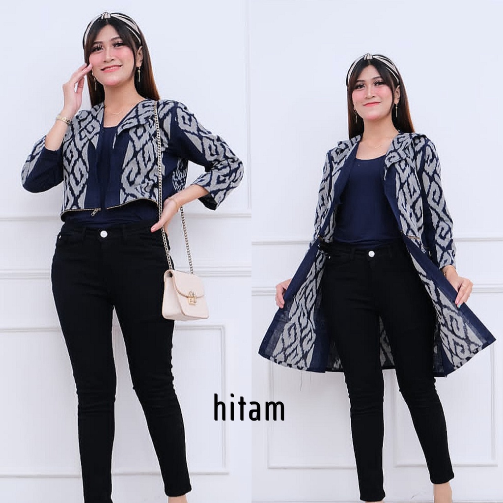 Blazer sultan  2 in 1 ori tenun troso blazer kerja blazer wanita