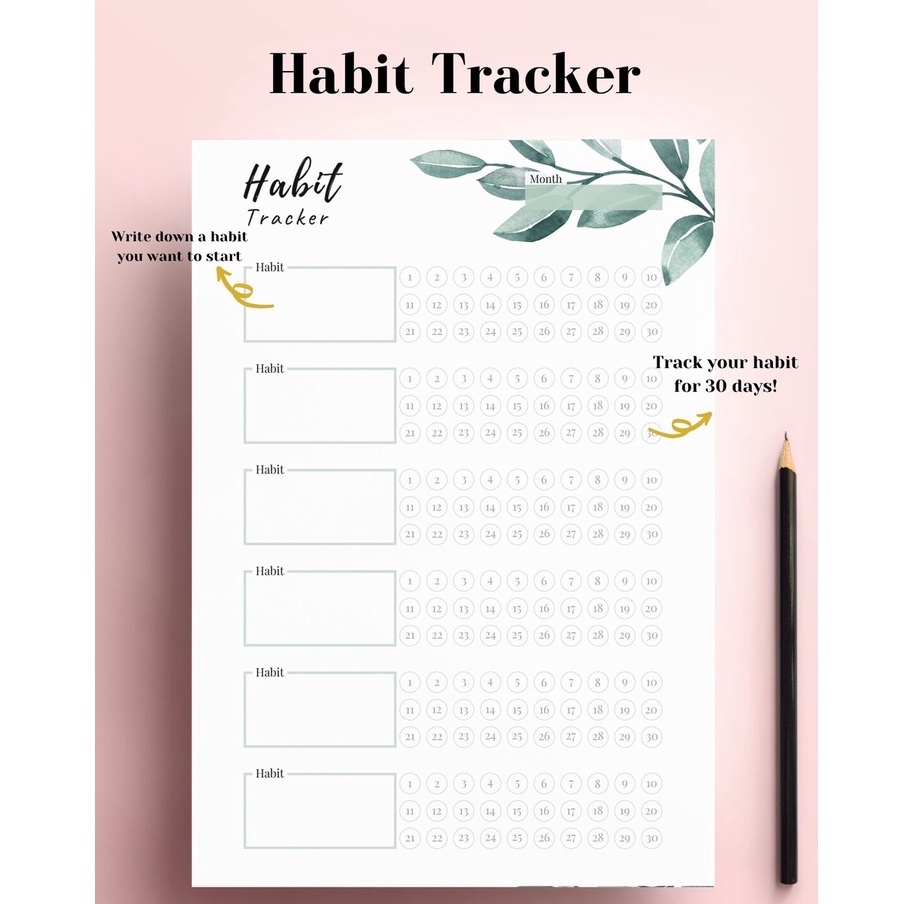 

HABIT TRACKER / PLANNER / WALL PLANNER