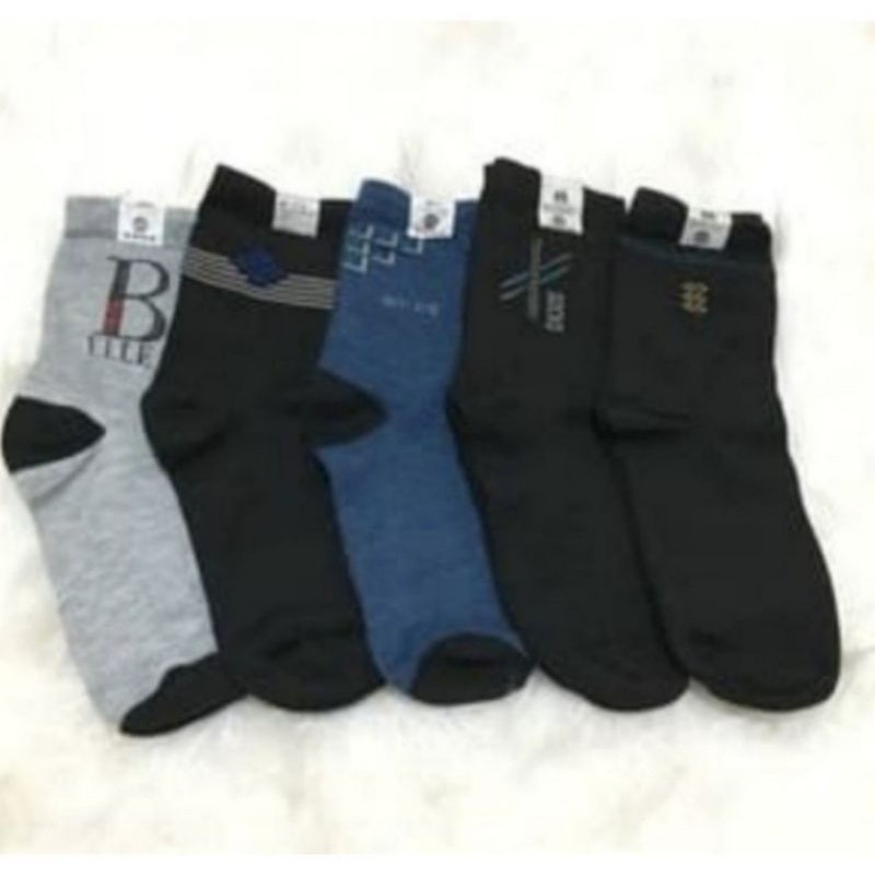 6 pasang kaos kaki kerja kantoran pria &amp; wanita dewasa.kaos kaki premium 3/4