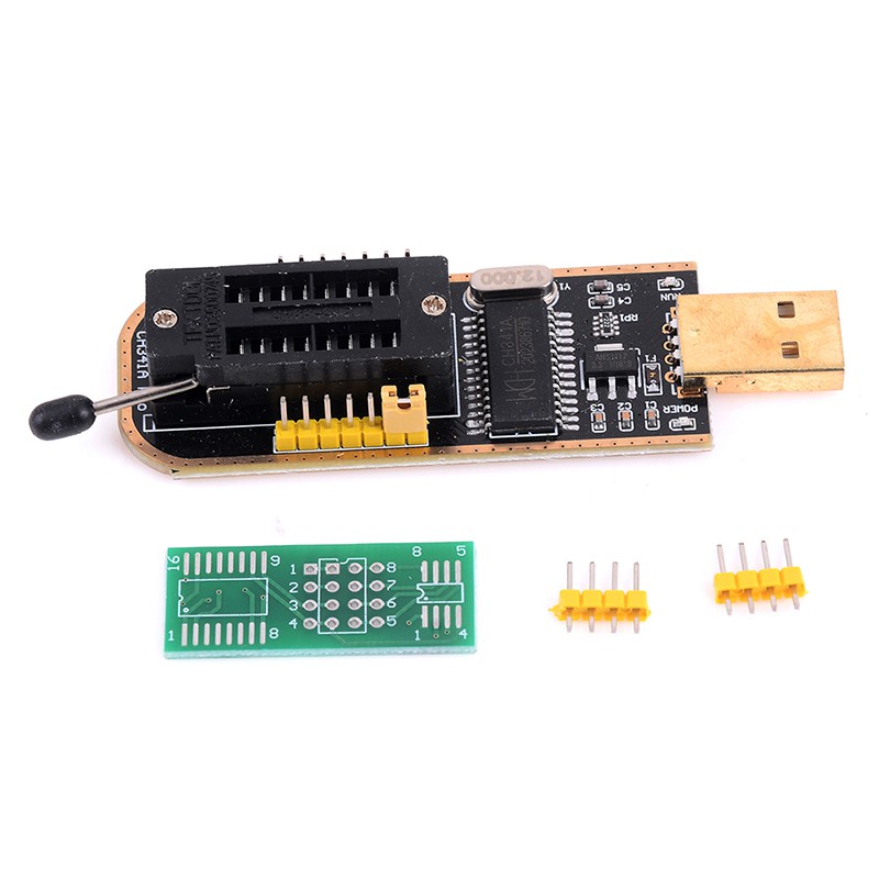 EEPROM BIOS Flasher USB Programmer CH341A + SOIC8 Clip + Adaptor 1.8V