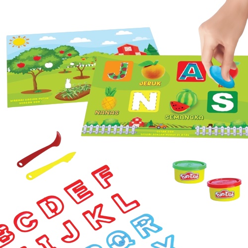 FunDoh STEM Akademik Taman Buah Fun Doh Playset