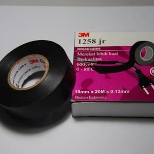 Isolasi Listrik 3m 1258 Jr Hitam Asli / Solasi Kabel 3 M Electric Tape