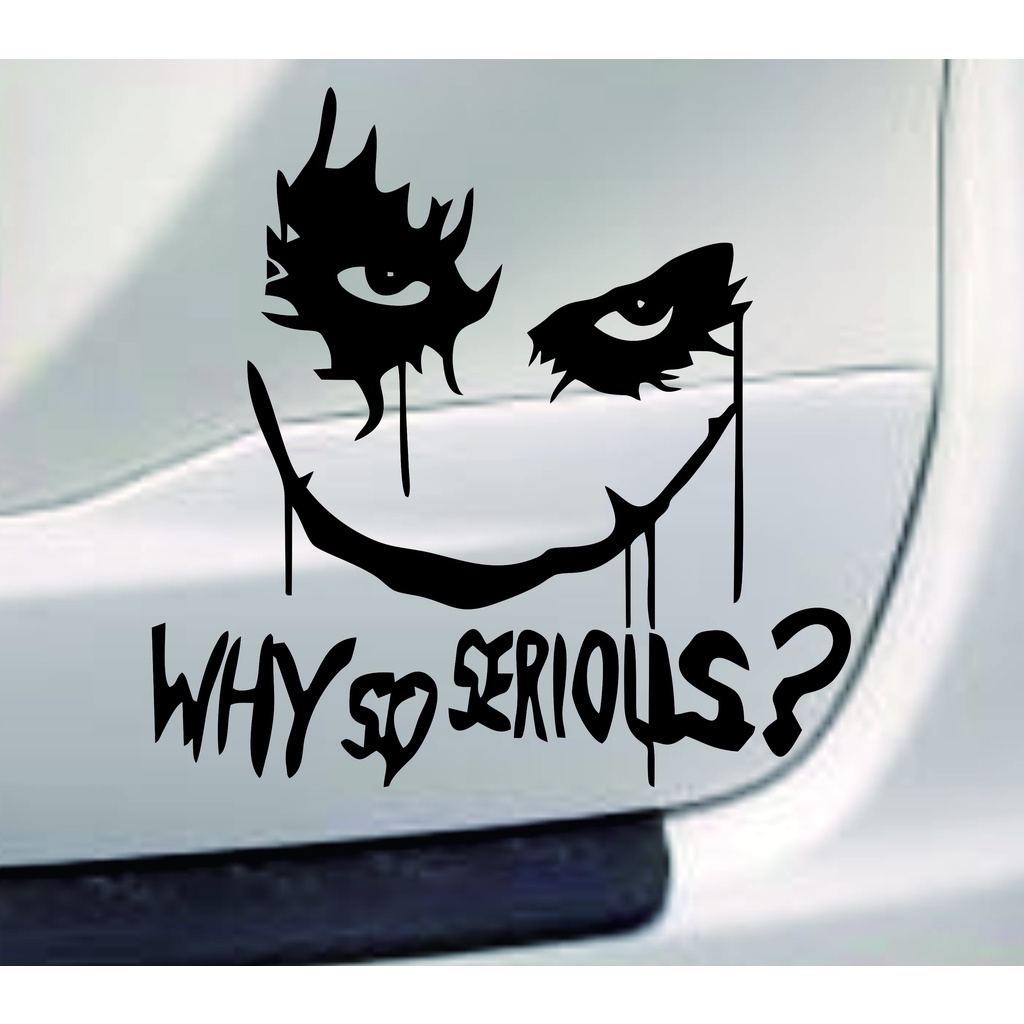 stiker seluet joker motor mobil laptop