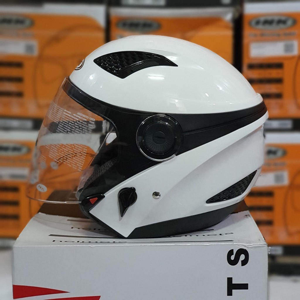 HELM ZEUS 610 SOLID WHITE / HELM ZEUS 610 PUTIH