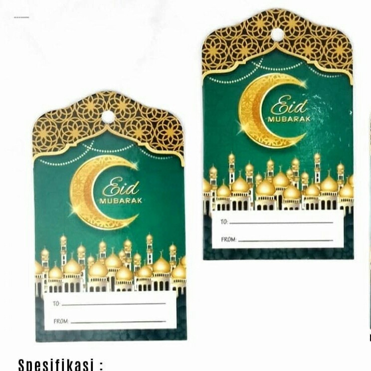 

Hang Tag Idul Fitri Rectangle Hijau T / F - 25pcs