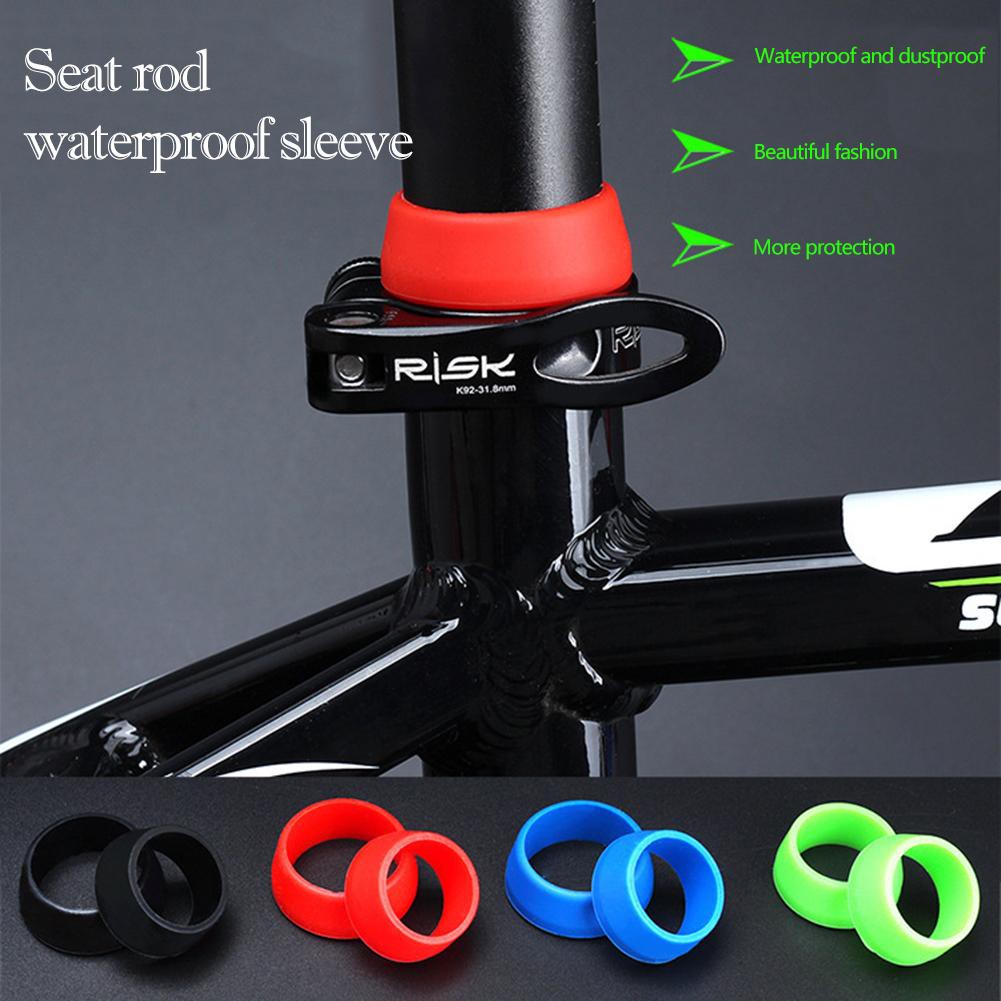 MOJITO Bicycle Seatpost Case, Bike Seat Post Ring Dust Cover Silicone Waterproof Bicycle Seatpost Case