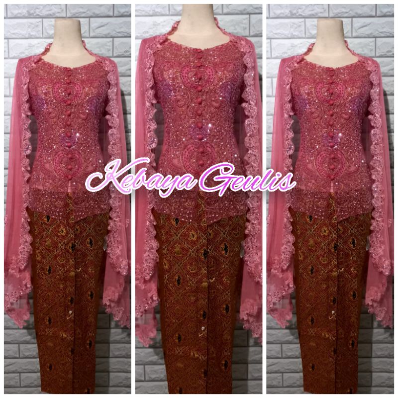 set kebaya pesta kebaya wisuda kebaya modern kebaya kerah sabrina TERMURAH