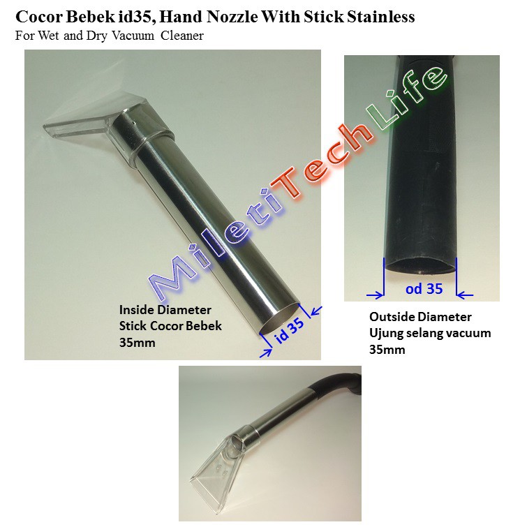 Cocor Bebek Vacuum Extractor id35 with Stick Slainless Hand Nozzle For Karcher WD1 WD2 WD3 WD4 WD5